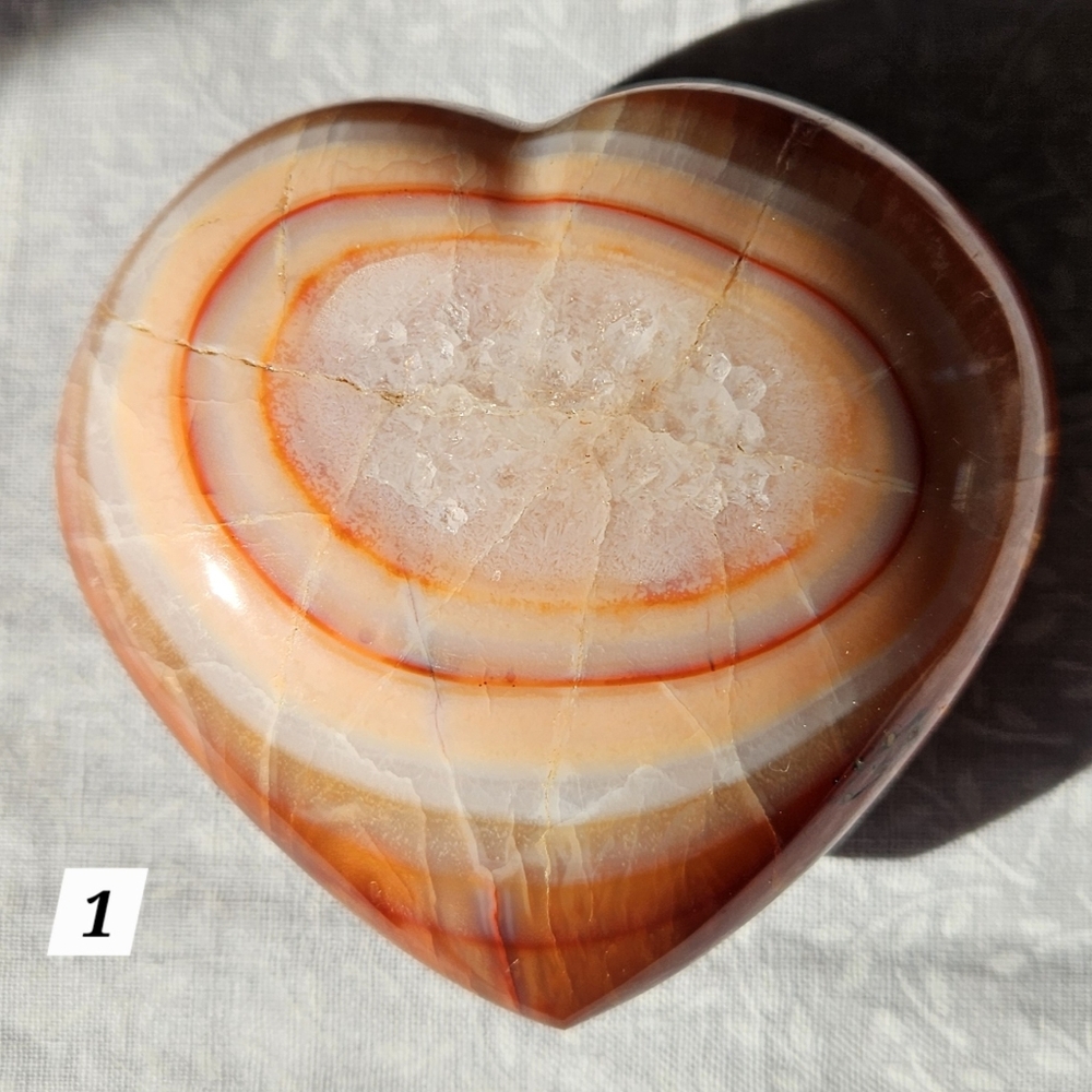 Carnelian Crystal Heart 75mm